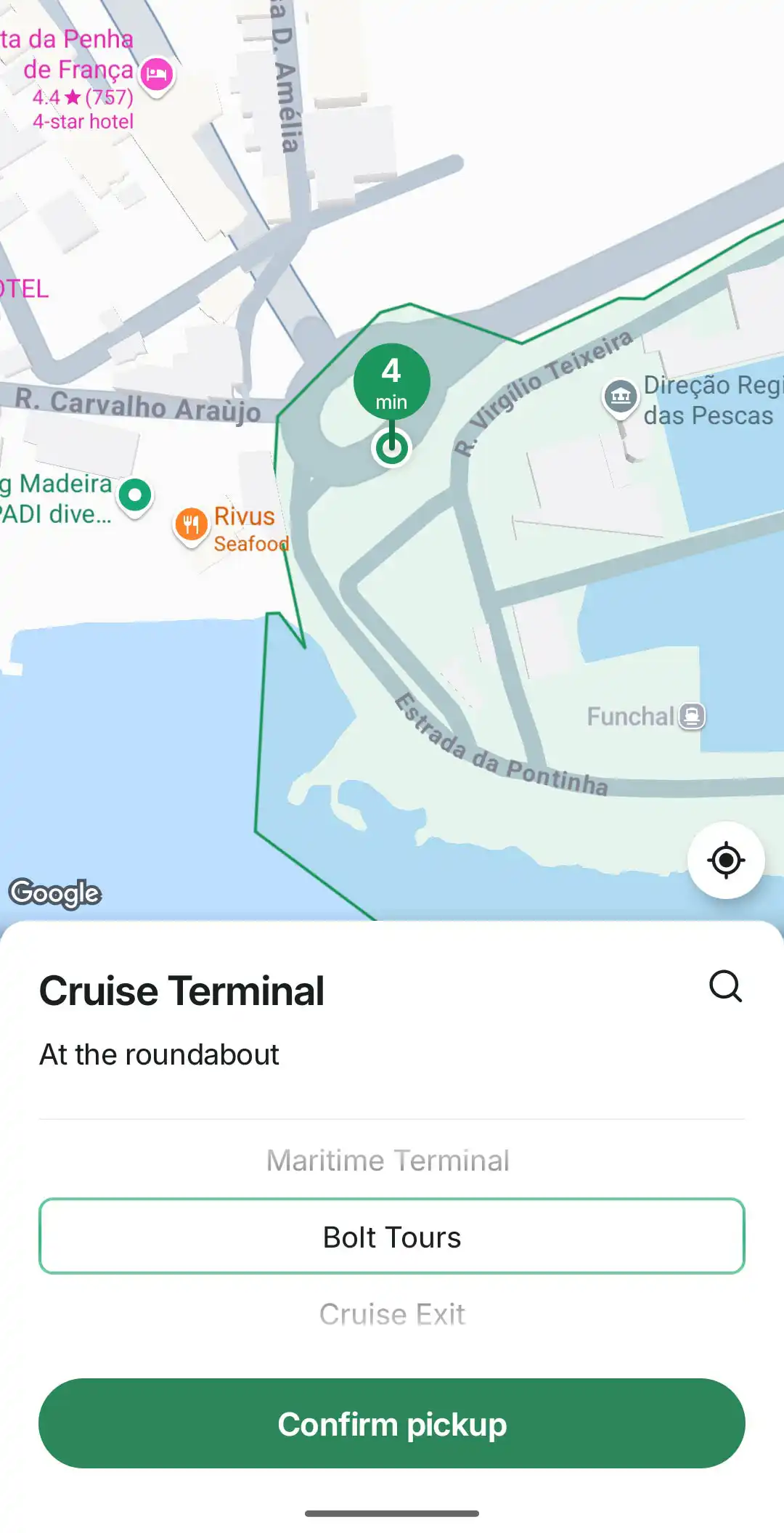Bolt Tours in the Bolt App