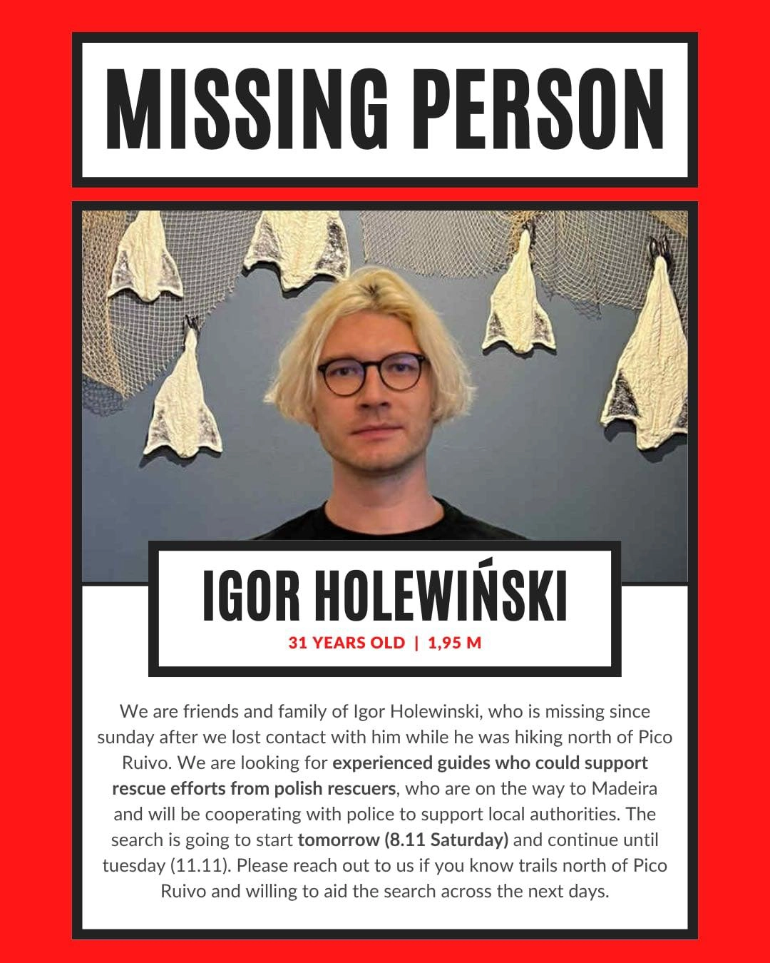 Polish Officials Monitor Search Operation for Igor Holewiński