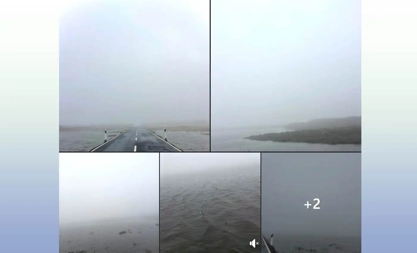 Heavy Rain Floods Paul da Serra Plateau